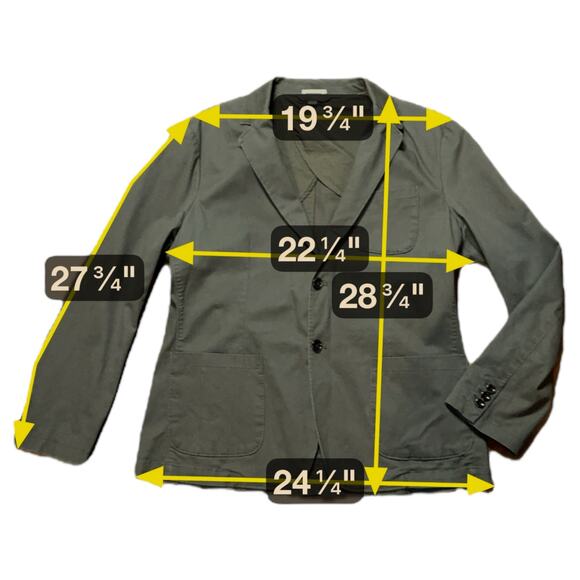 Goodfellow & Co Blazer Mens Olive Green Single Breasted Two Button Slim Fit Sz L - Picture 6 of 7